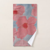 Ensemble de serviettes de fleurs rose bonbon (Serviette à main)