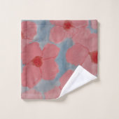 Ensemble de serviettes de fleurs rose bonbon (Gant de toilette)
