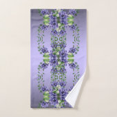 Ensemble de serviettes de fleurs violettes Aquarel (Serviette à main)