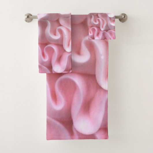 Ensemble de serviettes de givre rose (En situation)