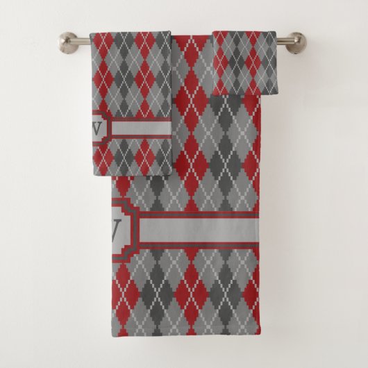 Ensemble de serviettes de Jacquard Ashes et Embers (En situation)