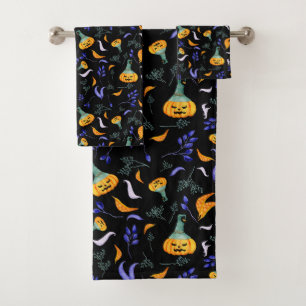 Ensemble de serviettes de la forêt d'Halloween
