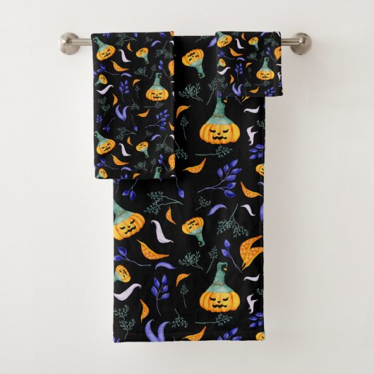 Ensemble de serviettes de la forêt d'Halloween (En situation)