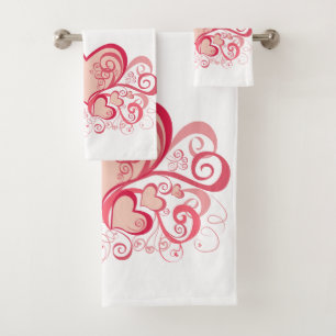 Ensemble de serviettes de la Saint-Valentin