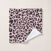 Ensemble de serviettes de luxe en impression léopa (Gant de toilette)