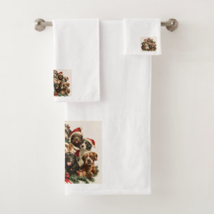 Ensemble de serviettes de marionnettes de Noël