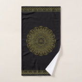 Ensemble de serviettes de Motif Black & Gold Arabe (Serviette à main)