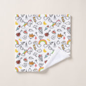 Ensemble de serviettes de Motif Cute Kawaii (Gant de toilette)
