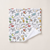Ensemble de serviettes de Motif Cute Kawaii (Gant de toilette)
