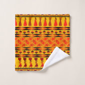 Ensemble de serviettes de motif tribal africain à  (Gant de toilette)