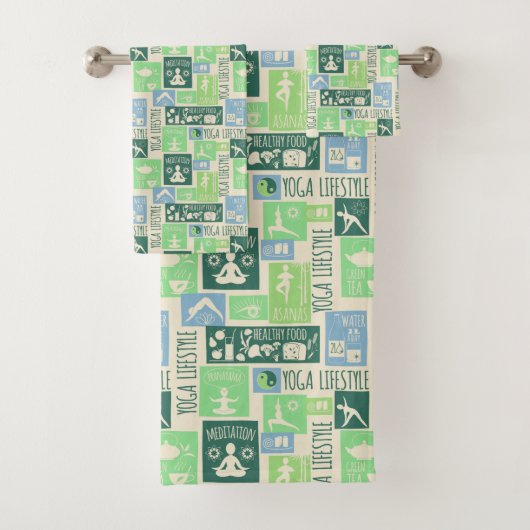 Ensemble de serviettes de Motif Yoga (En situation)