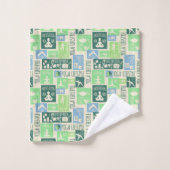 Ensemble de serviettes de Motif Yoga (Gant de toilette)
