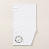 Ensemble de serviettes de Noël Monogramme personna (Serviette à main)