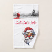 Ensemble de serviettes de Noël Père Noël (Serviette à main)