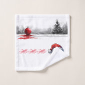 Ensemble de serviettes de Noël Père Noël (Gant de toilette)