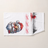 Ensemble de serviettes de Noël Père Noël (Serviette à main)