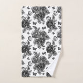 Ensemble de serviettes de Rose noir du pays (Serviette à main)