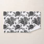 Ensemble de serviettes de Rose noir du pays (Serviette à main)