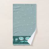 Ensemble de serviettes de salle de bain à fleurs d (Serviette à main)