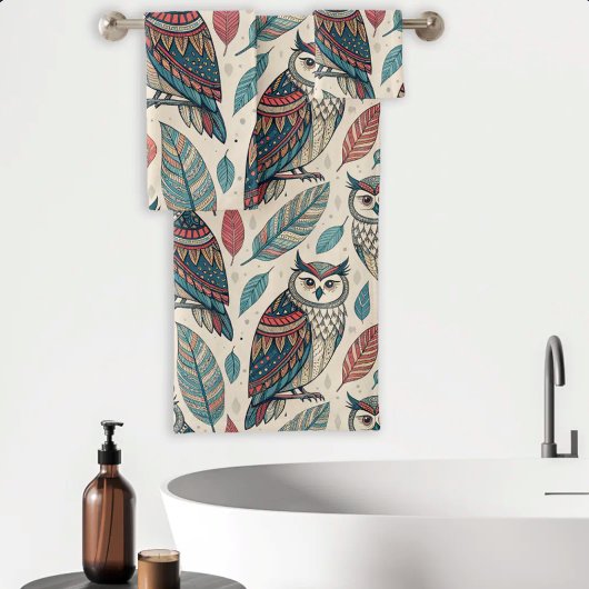 Ensemble de serviettes de salle de bain à motif fe