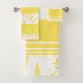 Ensemble de serviettes de salle de bain botaniques (En situation)