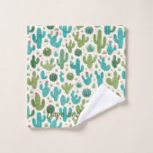 Ensemble de serviettes de salle de bain Cacti (Gant de toilette)