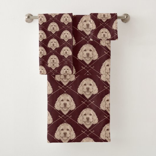 Ensemble de serviettes de salle de bain Cockapoo à (En situation)