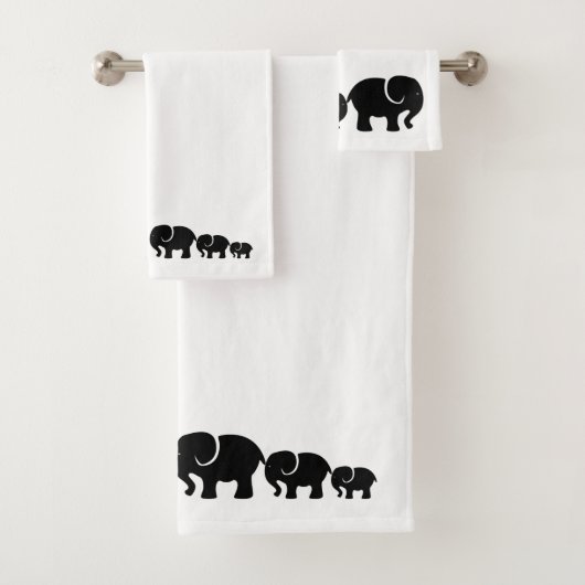 Ensemble de serviettes de salle de bain éléphant n (En situation)