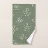 Ensemble de serviettes de salle de bain feuille ve (Serviette à main)
