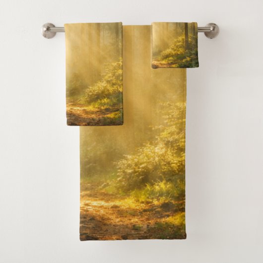 Ensemble de serviettes de salle de bain Forest Sun (En situation)