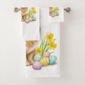 Ensemble de serviettes de salle de bain Lapin de P (En situation)