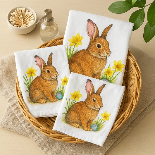 Ensemble de serviettes de salle de bain Lapin de P