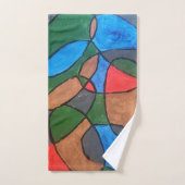 Ensemble de serviettes de salle de bain multicolor (Serviette à main)