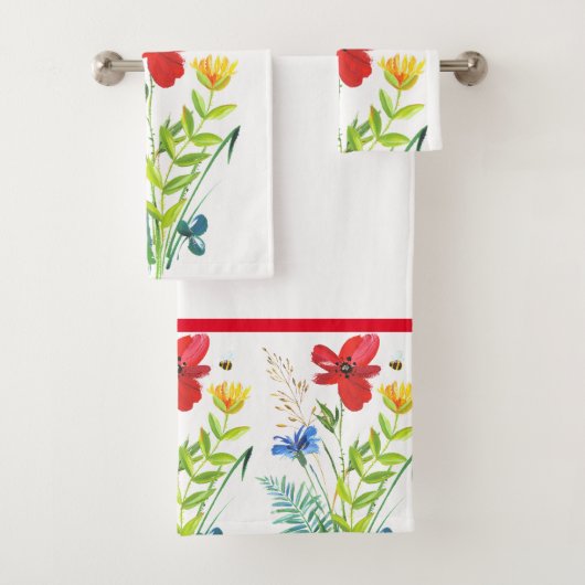 Ensemble de serviettes de salle de bain pour jardi (En situation)