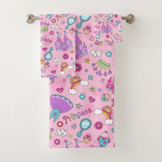 Ensemble de serviettes de salle de bain Princesse (En situation)