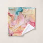 ENSEMBLE DE SERVIETTES DE SALLE DE BAINS EN MARBRE (Gant de toilette)