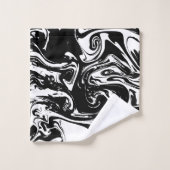 Ensemble de serviettes de style Marbre blanc et no (Gant de toilette)
