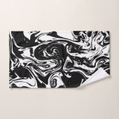 Ensemble de serviettes de style Marbre blanc et no (Serviette à main)