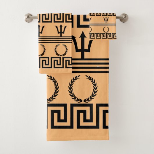 Ensemble de serviettes de symbole de côte grecque (En situation)