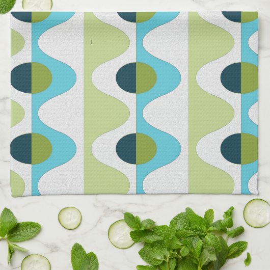 Ensemble de serviettes de thé rétro de style les a (Plié)