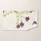 Ensemble de serviettes de toilette à fleurs d'élég (Serviette à main)