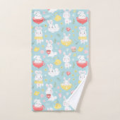Ensemble de serviettes de toilette Bunny Tea Party (Serviette à main)