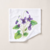 Ensemble de serviettes de toilette de violets sauv (Gant de toilette)