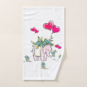 Ensemble de serviettes de toilette Elephant Pink H (Serviette à main)