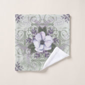 Ensemble de serviettes de toilette Floral Sage and (Gant de toilette)