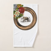 Ensemble de serviettes de toilette florales élépha (Serviette à main)