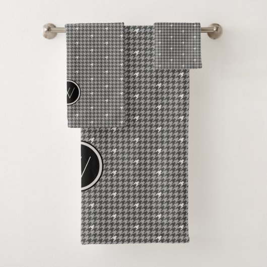 Ensemble de serviettes de toilette Gris et Argent (En situation)