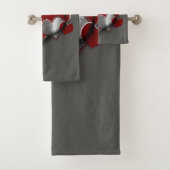 Ensemble de serviettes de toilette Heart Magic Cha (En situation)