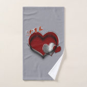 Ensemble de serviettes de toilette Heart Magic Sil (Serviette à main)