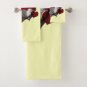 Ensemble de serviettes de toilette jaune magique H (En situation)